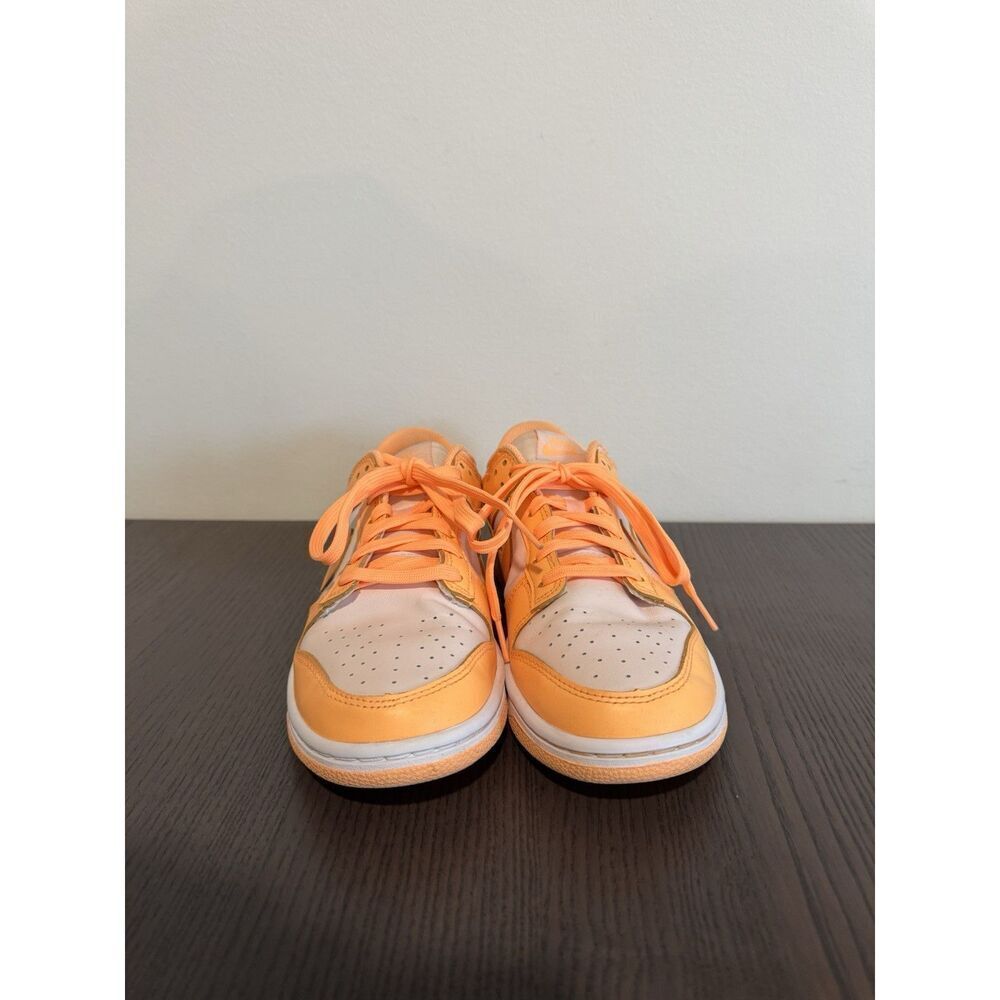 Retro Nike Dunk Low Womens 8.5 Peach Cream White  Leather Sneakers Shoes Summer - Picture 3 of 9